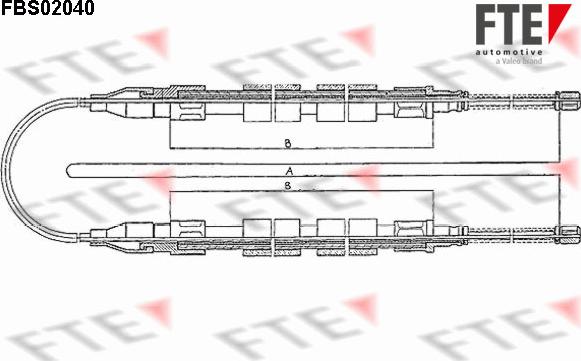 FTE FBS02040 - Трос, гальмівна система autocars.com.ua