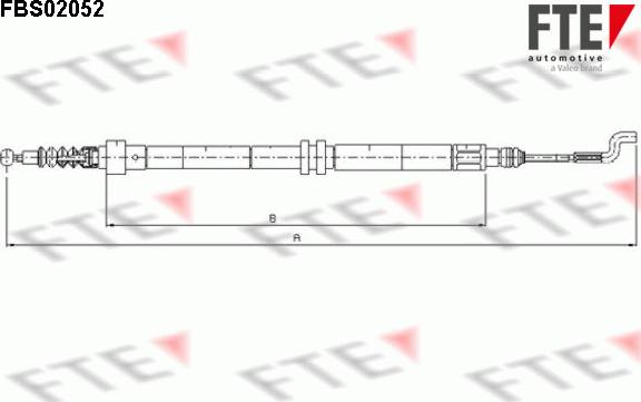 FTE FBS02052 - Тросик, cтояночный тормоз avtokuzovplus.com.ua