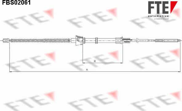 FTE 9250063 - Тросик, cтояночный тормоз avtokuzovplus.com.ua