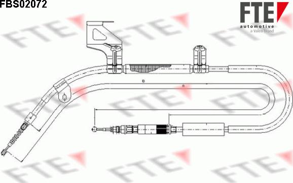 FTE 9250073 - Тросик, cтояночный тормоз avtokuzovplus.com.ua