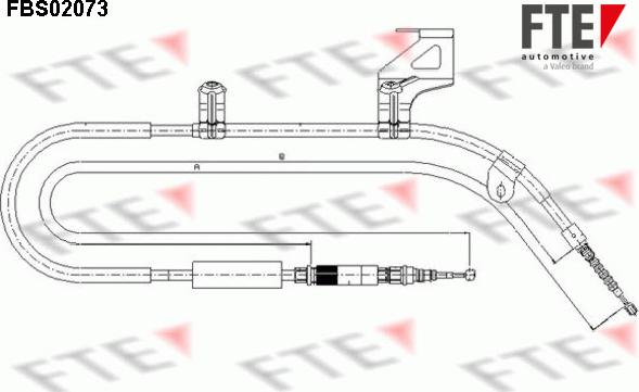 FTE 9250074 - Трос, гальмівна система autocars.com.ua