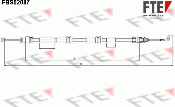 FTE 9250087 - Трос, гальмівна система autocars.com.ua