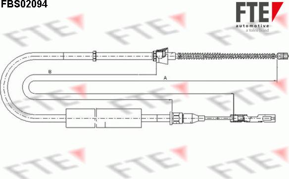 FTE FBS02094 - Тросик, cтояночный тормоз avtokuzovplus.com.ua