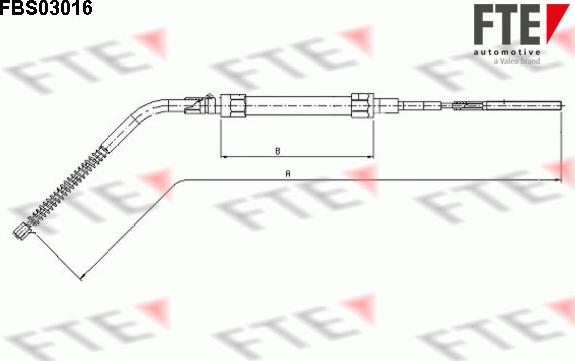 FTE 9250105 - Тросик, cтояночный тормоз avtokuzovplus.com.ua