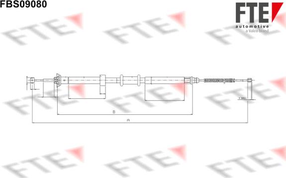 FTE 9250300 - Тросик, cтояночный тормоз avtokuzovplus.com.ua