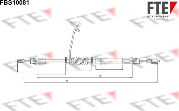 FTE 9250372 - Тросик, cтояночный тормоз avtokuzovplus.com.ua