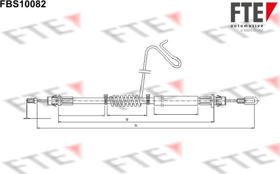 FTE FBS10082 - Тросик, cтояночный тормоз autodnr.net