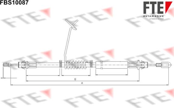 FTE 9250378 - Трос, гальмівна система autocars.com.ua