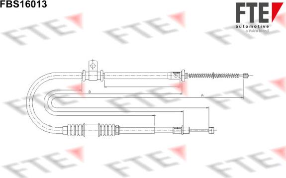 FTE 9250417 - Трос, гальмівна система autocars.com.ua