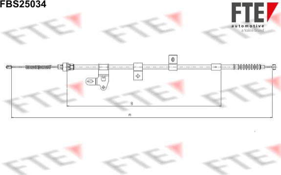 FTE 9250623 - Тросик, cтояночный тормоз avtokuzovplus.com.ua