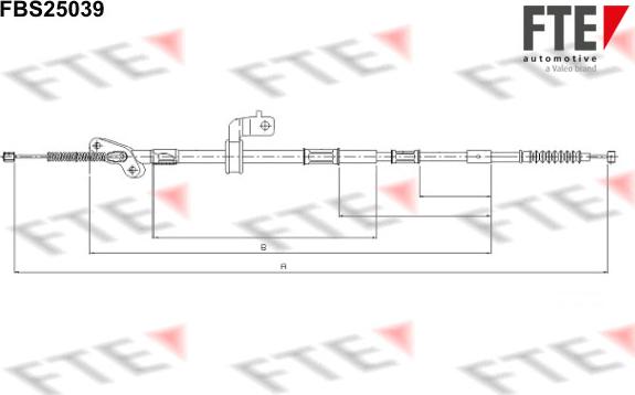 FTE 9250628 - Тросик, cтояночный тормоз autodnr.net