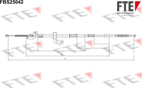 FTE 9250631 - Трос, гальмівна система autocars.com.ua