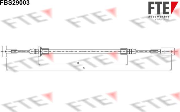 FTE 9250656 - Тросик, cтояночный тормоз avtokuzovplus.com.ua