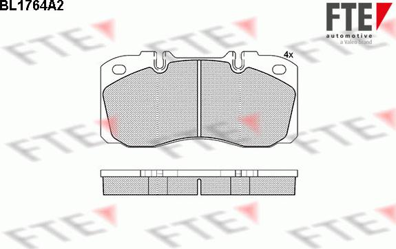 FTE 9500013 - Тормозные колодки, дисковые, комплект autodnr.net