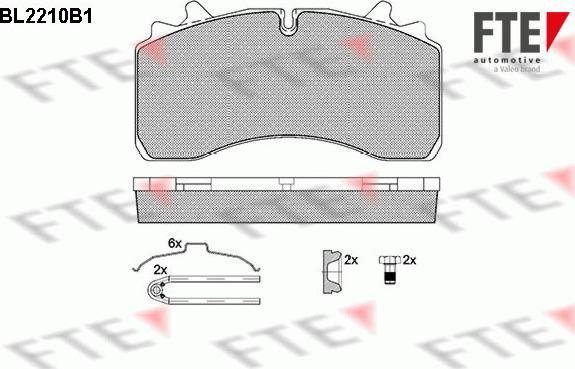 FTE 9500071 - Гальмівні колодки, дискові гальма autocars.com.ua