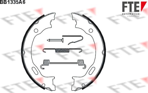 FTE BB1335A6 - Комплект тормозов, ручник, парковка autodnr.net