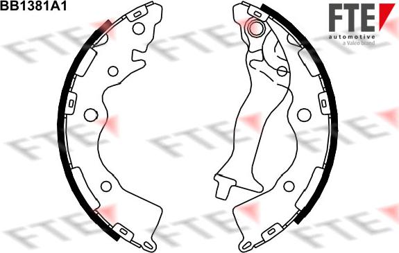 FTE BB1381A1 - Комплект тормозных колодок, барабанные avtokuzovplus.com.ua
