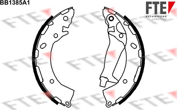 FTE BB1385A1 - Комплект тормозных колодок, барабанные avtokuzovplus.com.ua