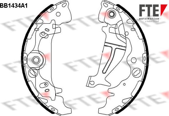 FTE BB1434A1 - Комплект тормозных колодок, барабанные avtokuzovplus.com.ua