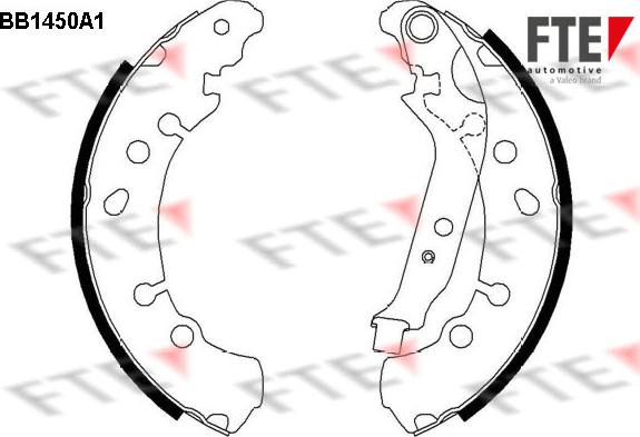 FTE BB1450A1 - Комплект тормозных колодок, барабанные avtokuzovplus.com.ua