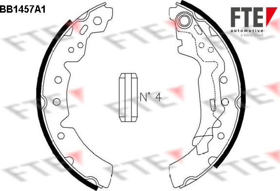 FTE BB1457A1 - Комплект тормозных колодок, барабанные avtokuzovplus.com.ua