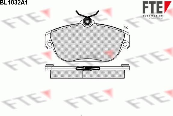 FTE BL1032A1 - Гальмівні колодки, дискові гальма autocars.com.ua