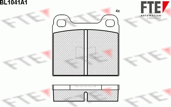 FTE BL1041A1 - Тормозные колодки, дисковые, комплект avtokuzovplus.com.ua