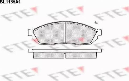 FTE BL1135A1 - Тормозные колодки, дисковые, комплект avtokuzovplus.com.ua