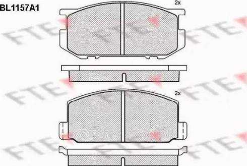 FTE BL1157A1 - Тормозные колодки, дисковые, комплект autodnr.net