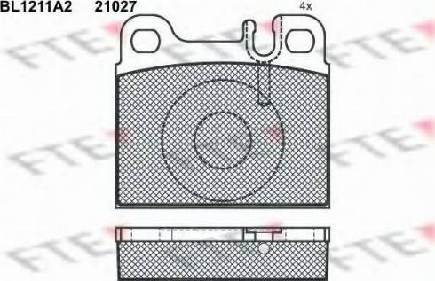 FTE BL1211A2 - Тормозные колодки, дисковые, комплект autodnr.net