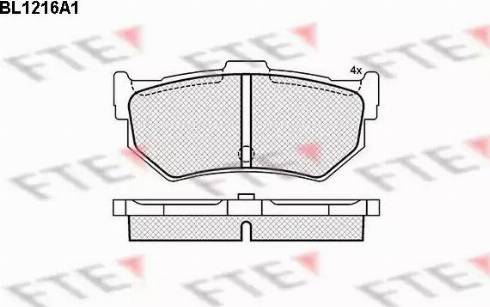 FTE BL1216A1 - Тормозные колодки, дисковые, комплект avtokuzovplus.com.ua