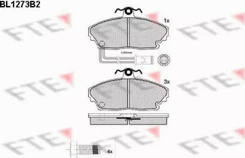 FTE BL1273B2 - Гальмівні колодки, дискові гальма autocars.com.ua