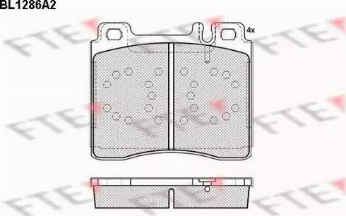 FTE BL1286A2 - Тормозные колодки, дисковые, комплект avtokuzovplus.com.ua