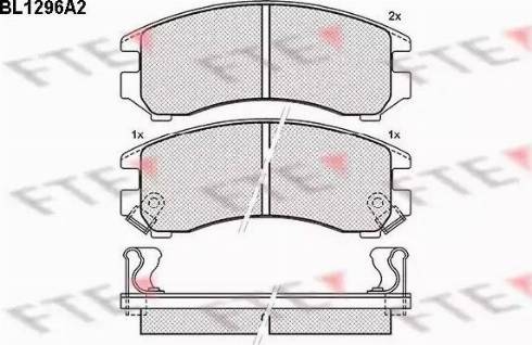 FTE BL1296A2 - Тормозные колодки, дисковые, комплект autodnr.net