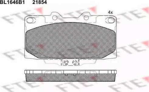 FTE BL1646B1 - Гальмівні колодки, дискові гальма autocars.com.ua