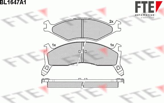 FTE BL1647A1 - Гальмівні колодки, дискові гальма autocars.com.ua