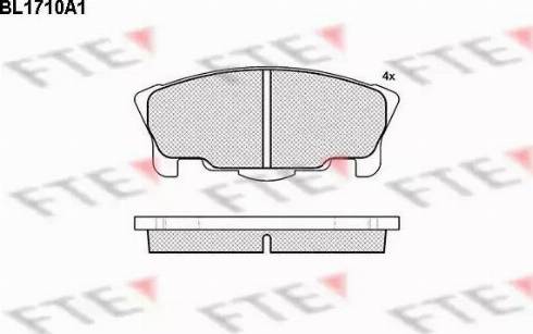 FTE BL1710A1 - Гальмівні колодки, дискові гальма autocars.com.ua