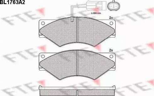 FTE BL1763A2 - Гальмівні колодки, дискові гальма autocars.com.ua