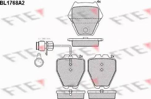 FTE BL1768A2 - Тормозные колодки, дисковые, комплект avtokuzovplus.com.ua