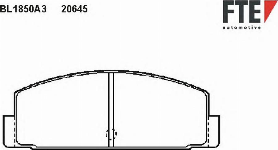 FTE BL1850A3 - Гальмівні колодки, дискові гальма autocars.com.ua