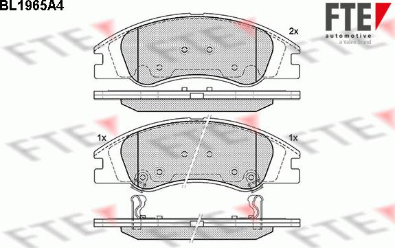 FTE BL1965A4 - Гальмівні колодки, дискові гальма autocars.com.ua