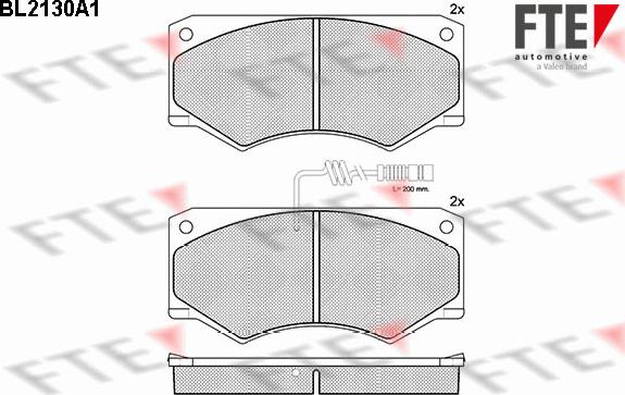 FTE BL2130A1 - Тормозные колодки, дисковые, комплект avtokuzovplus.com.ua