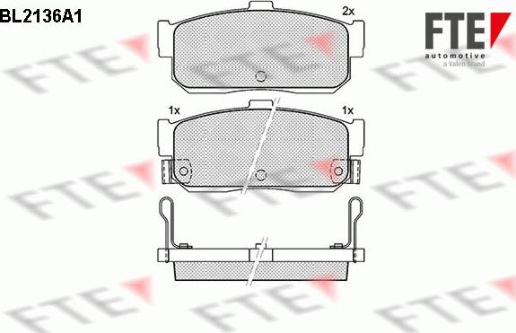 FTE BL2136A1 - Тормозные колодки, дисковые, комплект autodnr.net