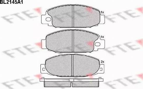 FTE BL2145A1 - Гальмівні колодки, дискові гальма autocars.com.ua