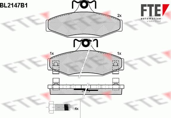 FTE BL2147B1 - Гальмівні колодки, дискові гальма autocars.com.ua