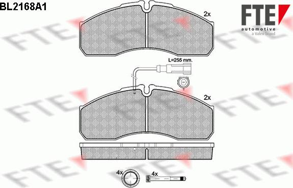 FTE BL2168A1 - Гальмівні колодки, дискові гальма autocars.com.ua