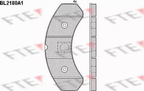 FTE BL2180A1 - Тормозные колодки, дисковые, комплект avtokuzovplus.com.ua