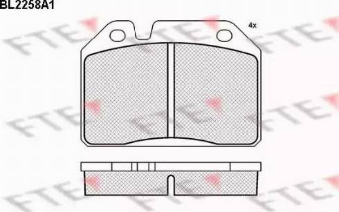 FTE BL2258A1 - Тормозные колодки, дисковые, комплект avtokuzovplus.com.ua