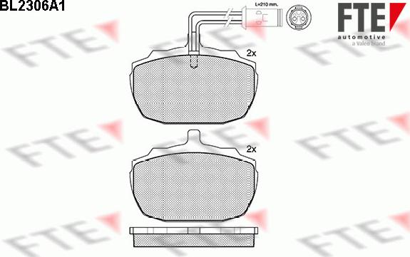 FTE BL2306A1 - Тормозные колодки, дисковые, комплект autodnr.net