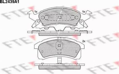 FTE BL2439A1 - Гальмівні колодки, дискові гальма autocars.com.ua